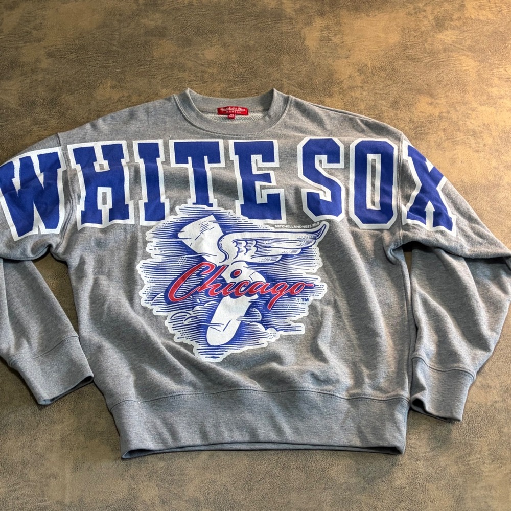 Mitchell & Ness Sweatshirt Womens XS Gray Chicago White Sox Cooperstown MLB